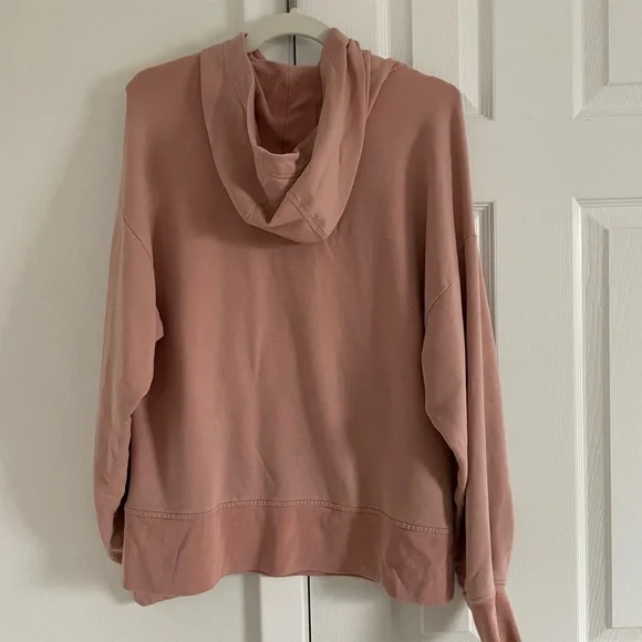 Athleta Balance Hoodie Mocha Latte Medium Modal Sweatshirt Yoga - Picture 4 of 6